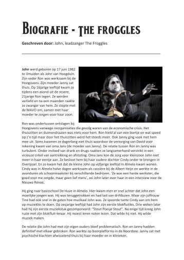 Biografie - The Froggles - OngekendTalent