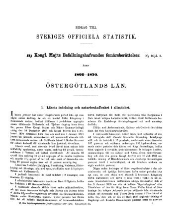 1866-1870 Östergötlands län - Statistiska centralbyrån