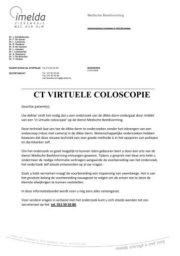 Brochure virtuele coloscopie - Imelda