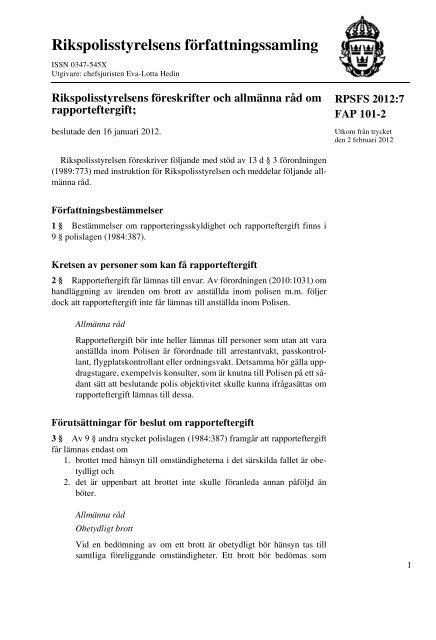 rpsfs 2012:7 - Polisen