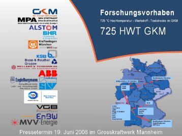 Vortrag - 725Â°C Hochtemperatur-Werkstoff ... - VGB PowerTech