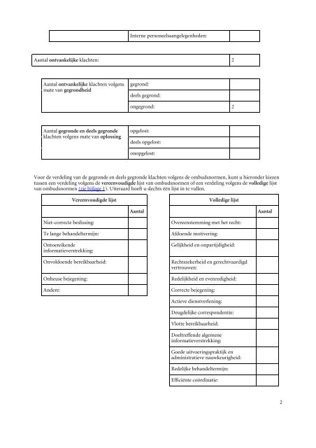 Eerstelijnsklachtenrapport 2008 - Vlaamse Ombudsdienst