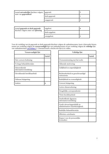 Eerstelijnsklachtenrapport 2008 - Vlaamse Ombudsdienst