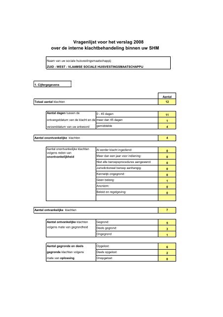 Eerstelijnsklachtenrapport 2008 - Vlaamse Ombudsdienst