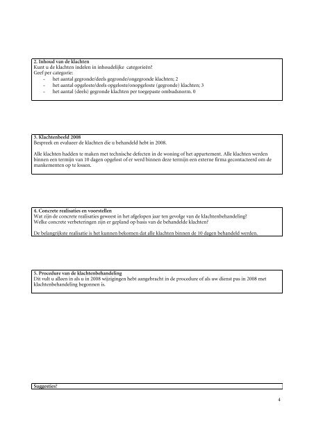 Eerstelijnsklachtenrapport 2008 - Vlaamse Ombudsdienst