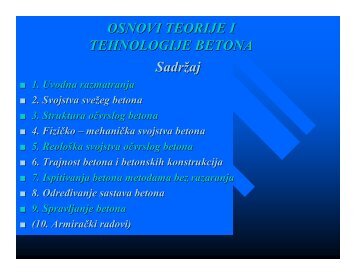 Tehnologija Betona - Drustvo za inzenjering "CIKS"