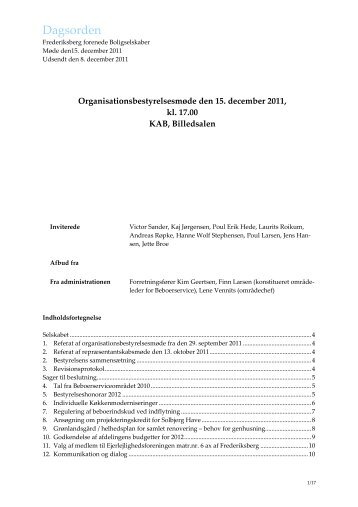 45. 20111215_dagsorden_orgmoede_ffb_frederiksberg.pdf - KAB