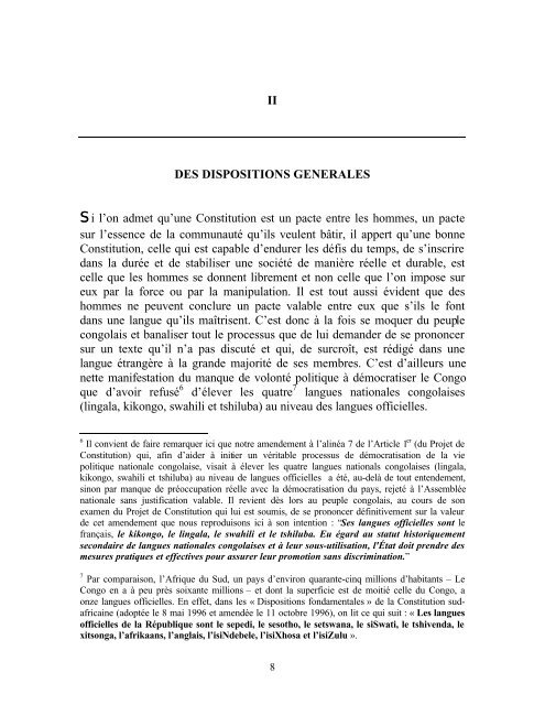 Projet de Constitution de la République Démocrtique du