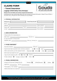 CLAIMS FORM - Gouda Reiseforsikring