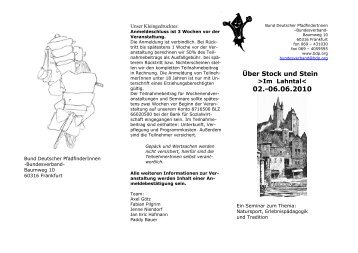 Über Stock und Stein - Bund Deutscher PfadfinderInnen