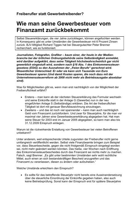Wie Man Seine Gewerbesteuer Vom Finanzamt Zuruckbekommt