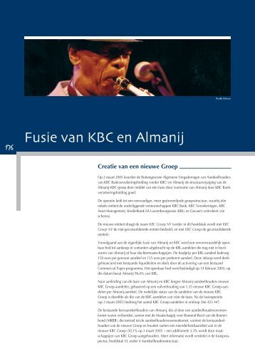 Fusie van KBC en Almanij