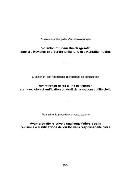 zusammenstellung bundesamt fur justiz