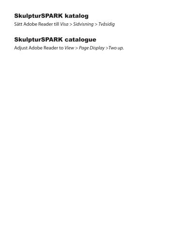 SkulpturSPARK katalog SkulpturSPARK catalogue - skulpturpark
