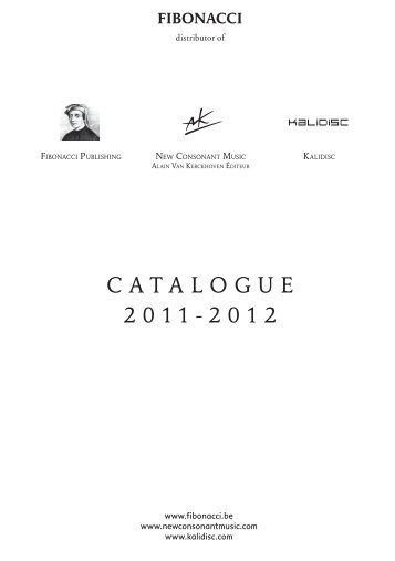 CATALOGUE 2011-2012 - New Consonant Music