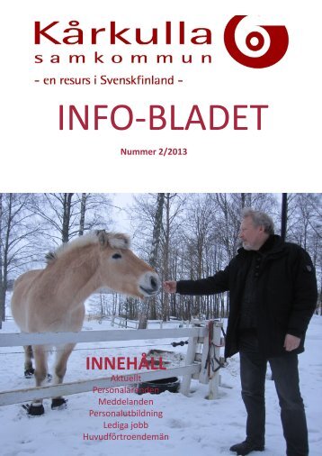 Info-bladet nummer 2/2013 - Kårkulla samkommun