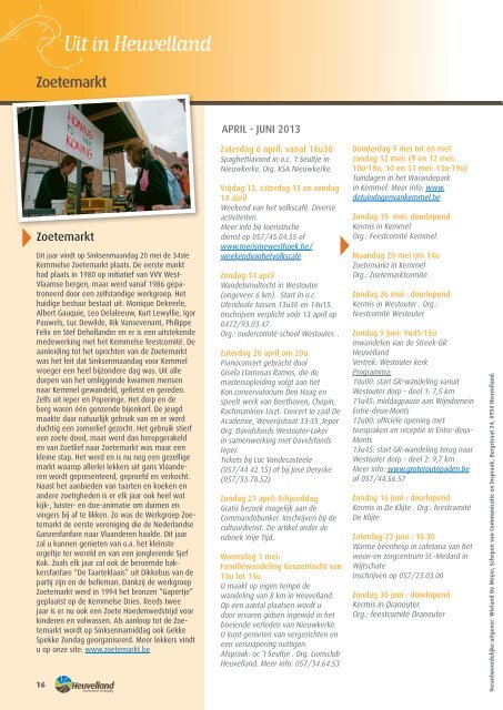 Heuvelland Info april 2013 - Gemeente Heuvelland