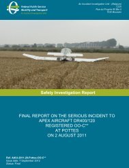 FINAL REPORT ON THE SERIOUS INCIDENT TO APEX ... - Belgium