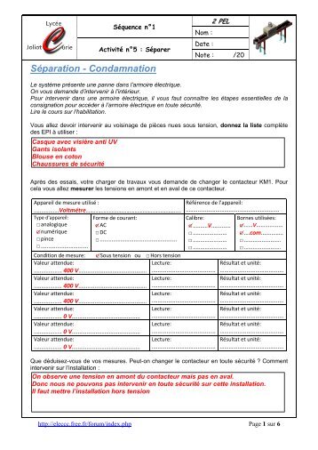 Séparation - Condamnation - Free