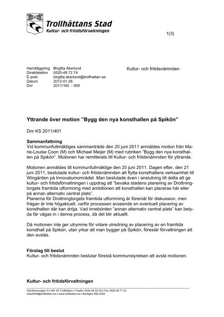 2012-03-14 Kommunstyrelsen.pdf - Trollhättan