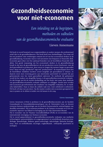 Gezondheidseconomie voor niet-economen - Academia Press