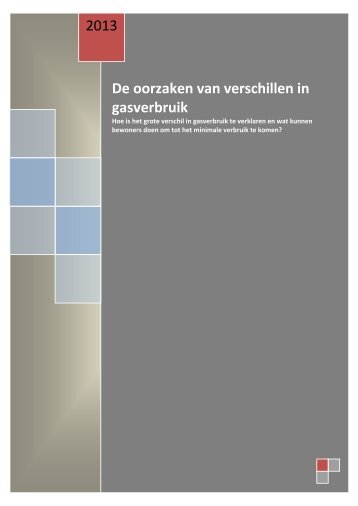 De oorzaken van het grote verschil in gasverbruik - Stichting ...