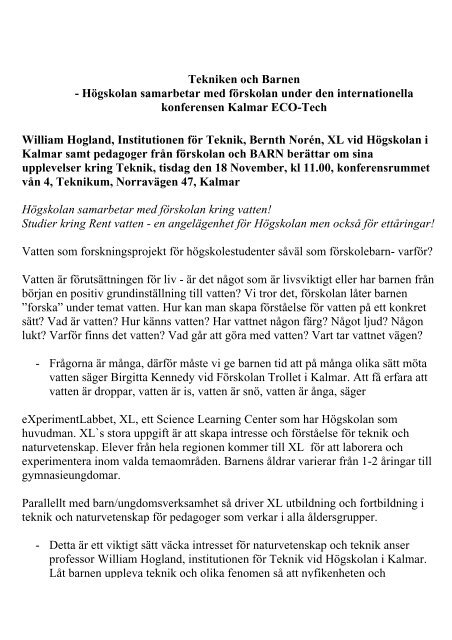 Högskolan-Förskolan samarbetar.pdf - Högskolan i Kalmar