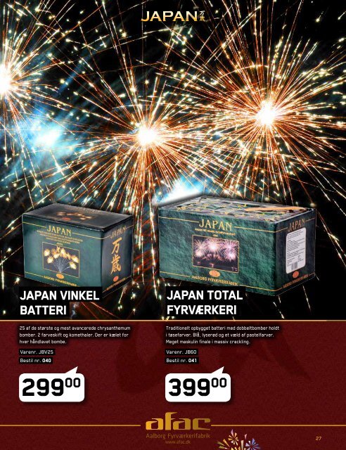 Japan katalog - Aalborg Fyrværkerifabrik