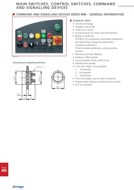 Main Switches Control Switches Command And Mto Electric A S