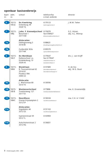 Onderwijsgids 2002- 2003 - Gemeente Dordrecht