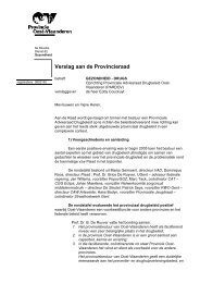 Verslag aan de Provincieraad - Provinciaal steunpunt lokaal overleg ...