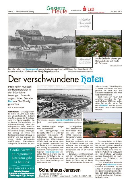 Wangerland in alten und neuen Bildern - Wilhelmshavener Zeitung