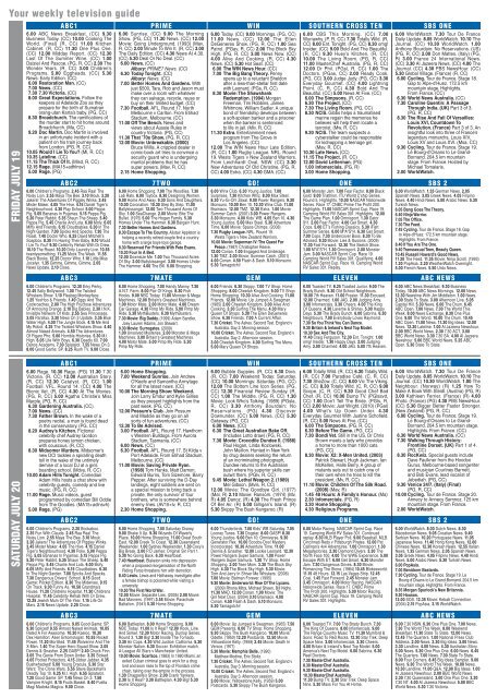 Document:TV Guide July 19 - Weekly Times Now