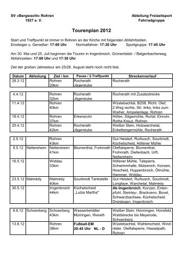 Kopie von Tourenplan 2012 Druck - SV »bergwacht« Rohren 1927 ev