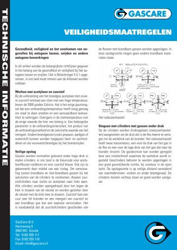 Apparatuur voor lassen - Gascare