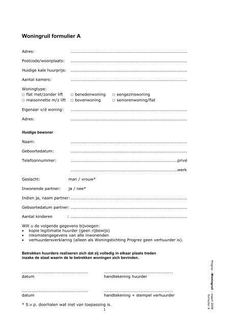 Woningruil formulieren 080310