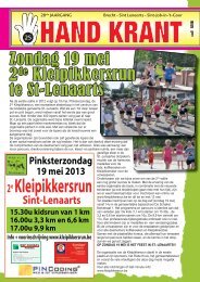 Zondag 19 mei 2de Kleipikkersrun te St-Lenaarts - Flitsgrafiek