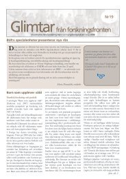 Glimtar från forskningsfronten nr 19.pdf - BUP