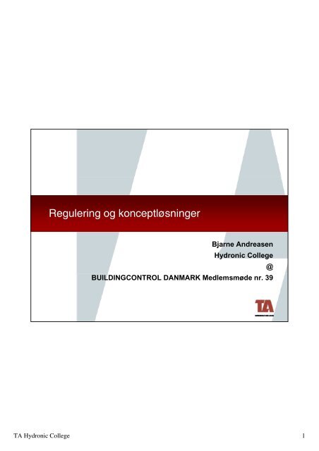 Regulering og konceptløsninger - Buildingcontrol Danmark