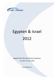 Reserapport studieresa till Egypten och Israel 2012