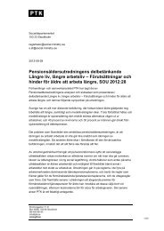 Förutsättningar och hinder för äldre att arbeta längre, SOU ... - PTK