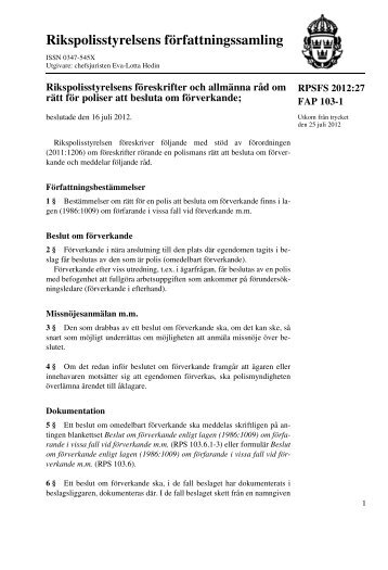 fap 103-1 - Polisen