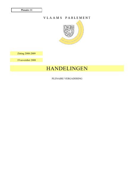 Handelingen PDF - Vlaams Parlement