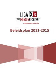 Beleidsplan 2011-2015 - Liga voor Mensenrechten