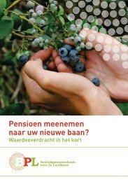 Pensioen meenemen naar uw nieuwe baan? - BPL