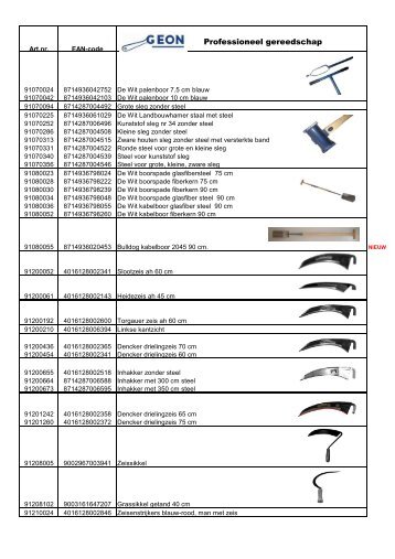 Professioneel gereedschap - Geon Shopping