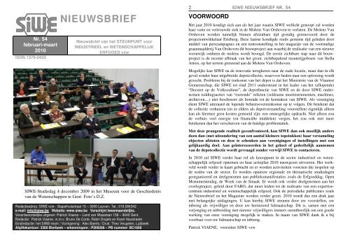 Nieuwsbrief nr: 54 februari-maart 2010 - Siwe