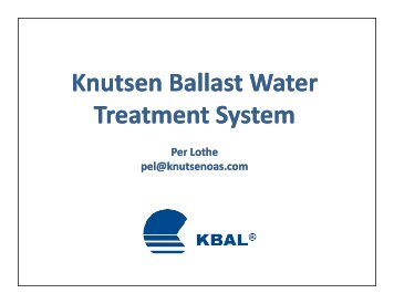 Knutsen Ballast Water Treatment System