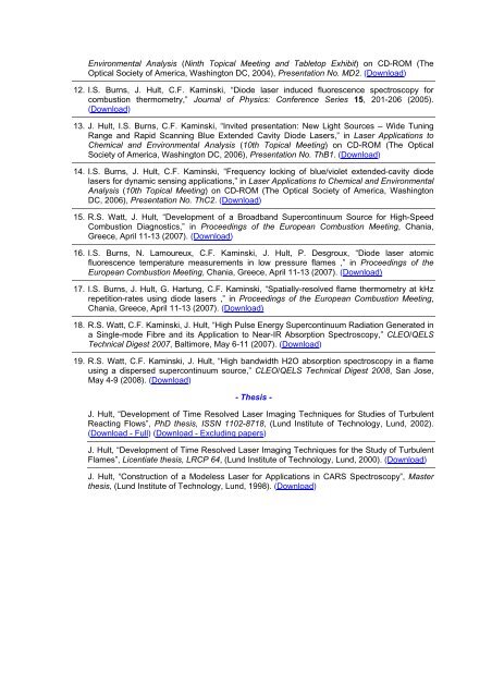 Complete list of publications