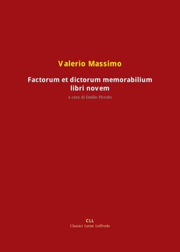 Valerio Massimo Factorum et dictorum memorabilium libri novem